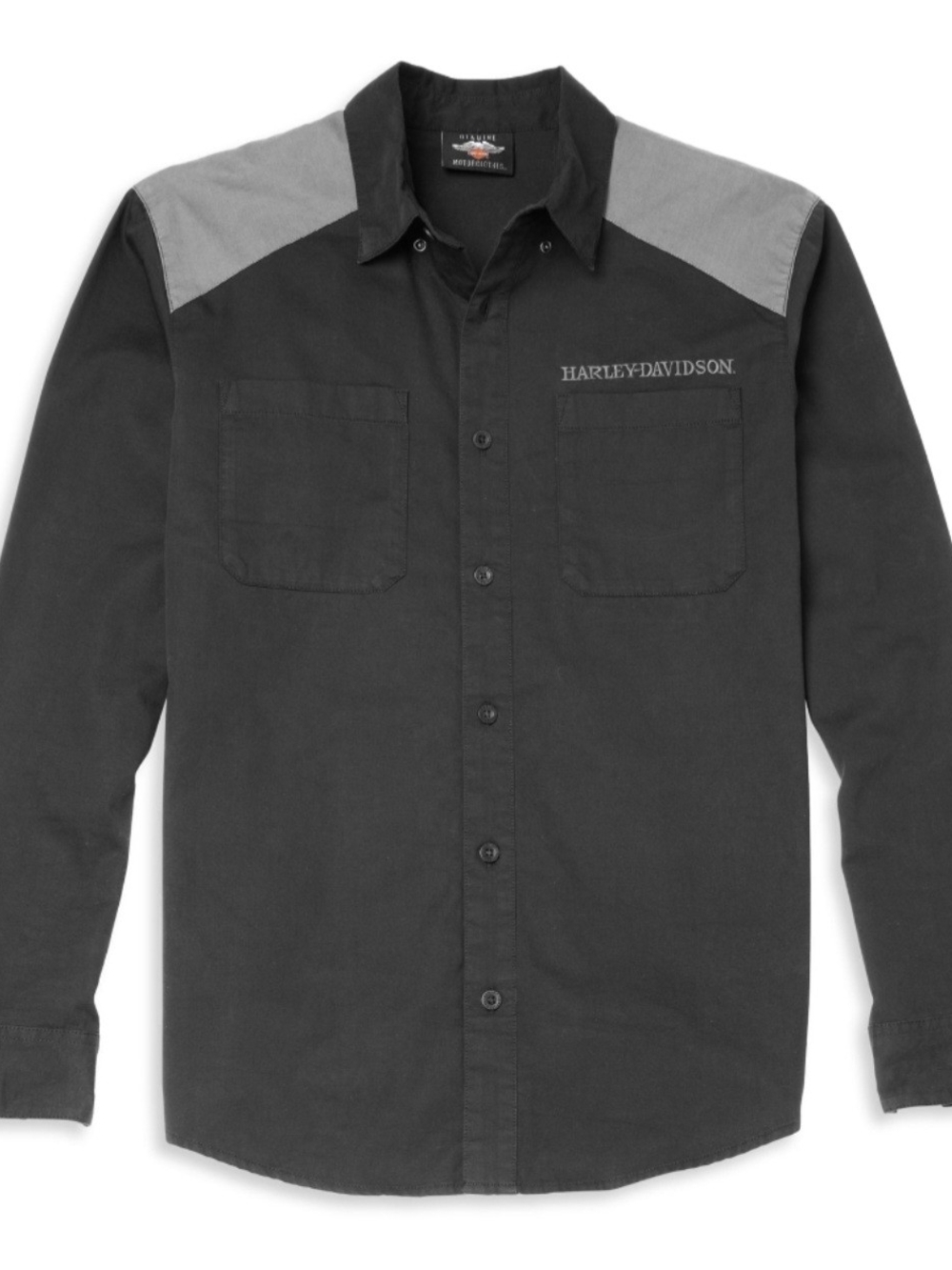 Harley-Davidson Mens 3XL Willie G Skull Colorblock Long Sleeve Shirt 96195-22VM